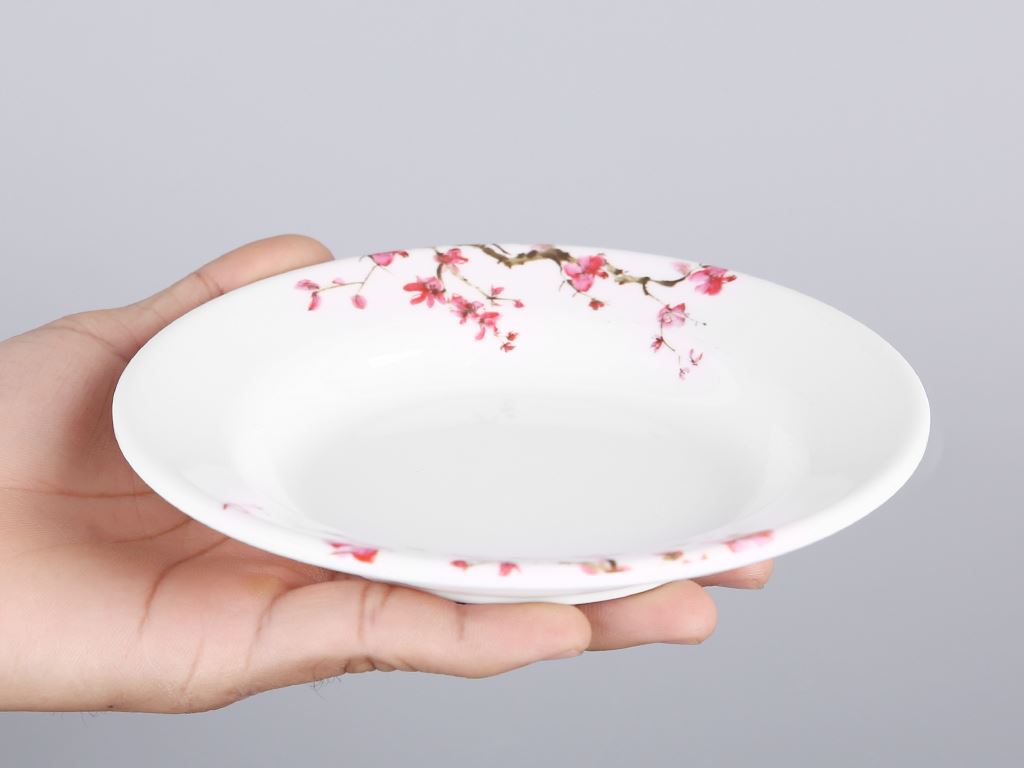Dĩa nhựa melamine sâu Vinh Cơ A5206 hoa anh đào 4
