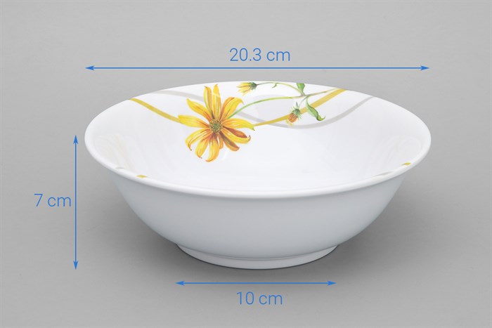 Tô canh nhựa Melamine 20.3 cm Vinh Cơ A408 Màu Trắng