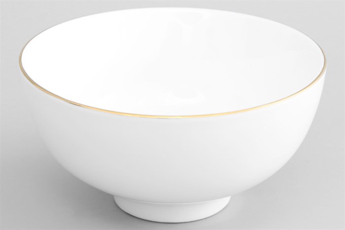 Chén cơm sứ viền vàng 12K 11.6 cm Minh Châu MC-C06 Màu Trắng