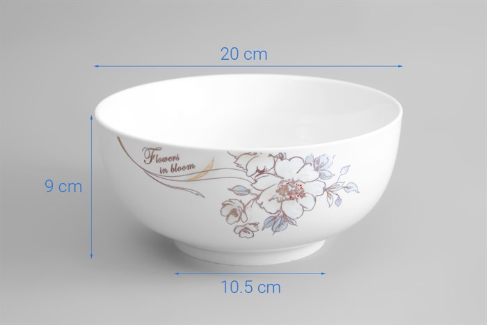 Tô canh sứ 20 cm Minh Châu MC-TH08 Màu Trắng