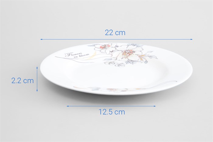 Dĩa sâu sứ 22 cm Minh Châu MC-D09 Màu Trắng