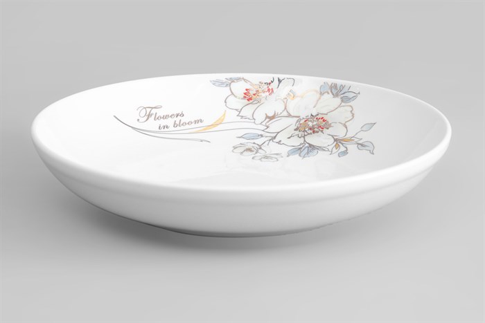 Dĩa sâu sứ 22.5 cm Minh Châu MC-DHS09 Màu Trắng