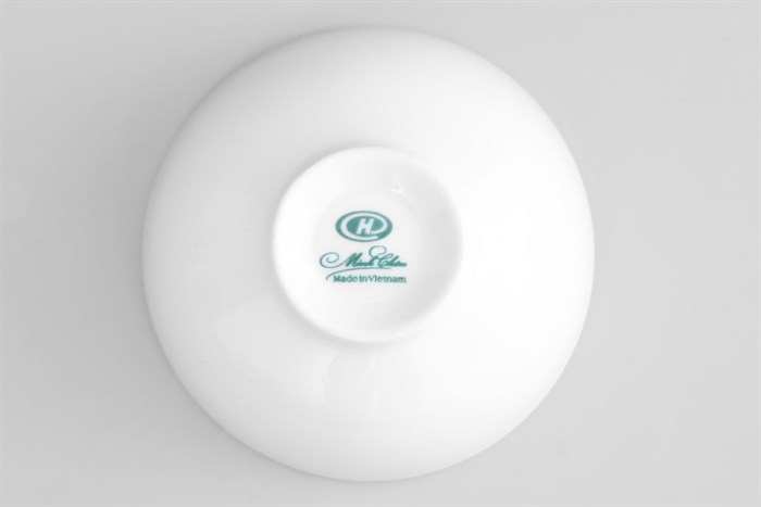 Chén chấm sứ viền vàng 12K 9 cm Minh Châu MC-C03 Màu Trắng