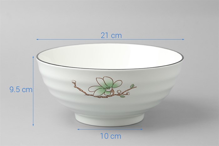 Tô canh sứ 21 cm BHX SJP-101 Màu Trắng