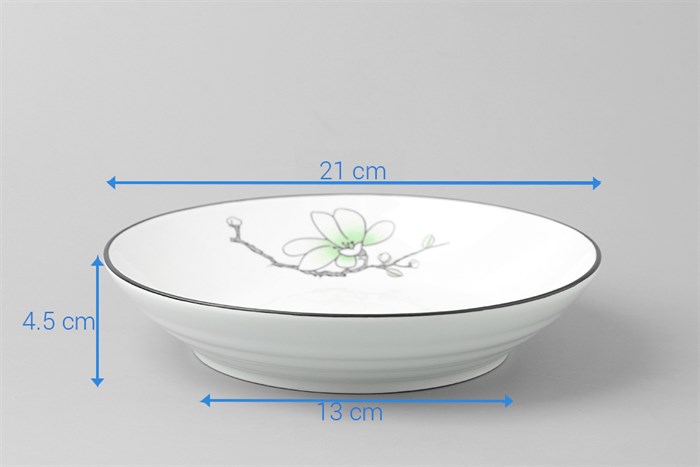 Dĩa sâu sứ 21 cm BHX SJP-102 Màu Trắng