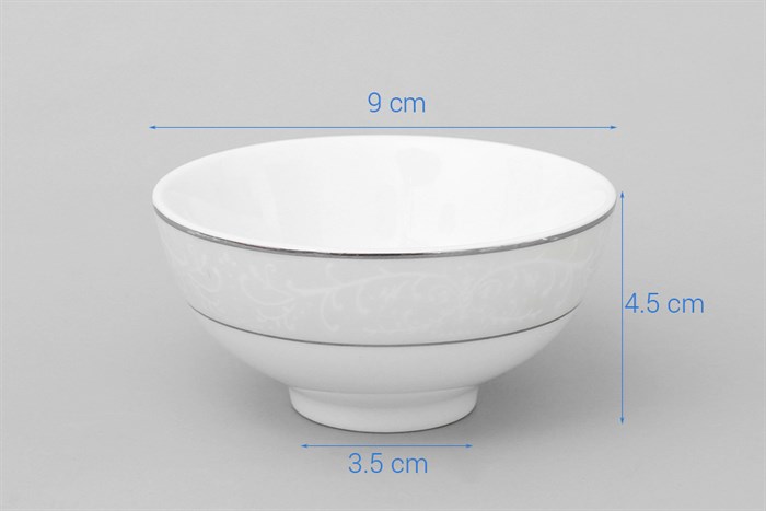 Chén chấm sứ 9 cm Minh Châu MC-C03 Màu Trắng