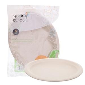 Bộ 5 dĩa bã mía dùng 1 lần 31.5 cm Spriing