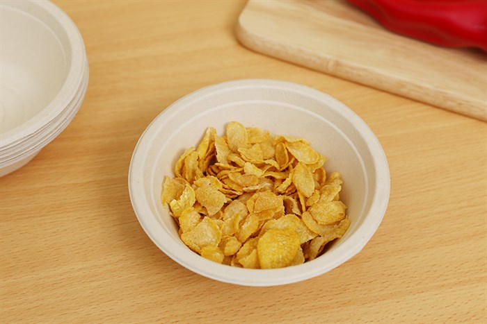 Bộ 10 chén bã mía dùng 1 lần 13.5 cm Spriing Màu Nâu nhạt