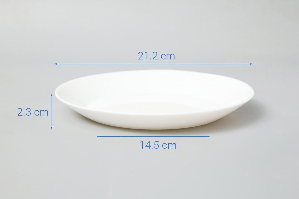 Dĩa cạn thủy tinh trắng 21.2 cm BHX NNP85T