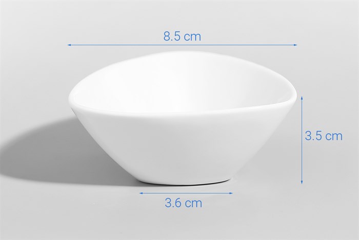 Chén chấm sứ xương 8.5 cm Delites HMI-WM4280 Màu Trắng