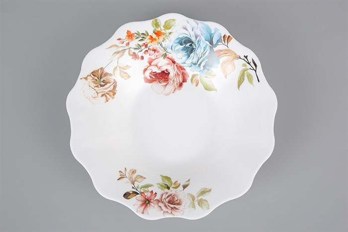 Dĩa sâu thủy tinh trắng 23 cm Delites HBSP90T Màu Trắng