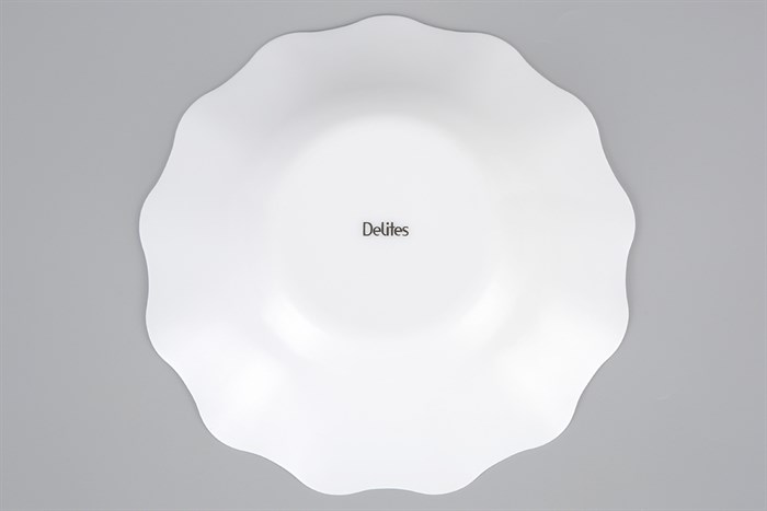 Dĩa sâu thủy tinh trắng 23 cm Delites HBSP90T Màu Trắng