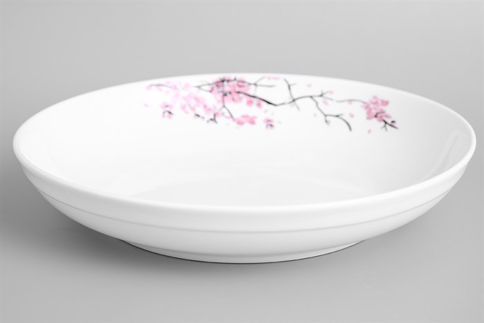 Dĩa sâu gốm sứ 20.5 cm Delites SJP-602 Màu Trắng