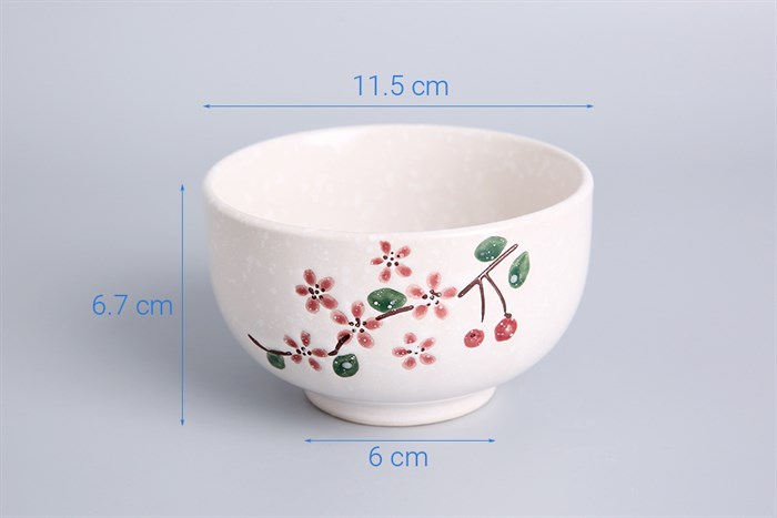 Chén cơm sứ 11.5 cm Delites XZH-11S70 Màu Trắng