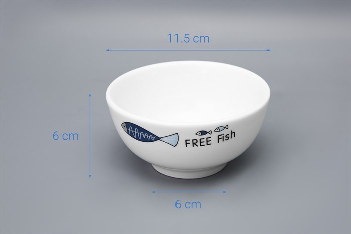 Chén cơm sứ 11.5 cm Delites SJP-1201 Màu Trắng