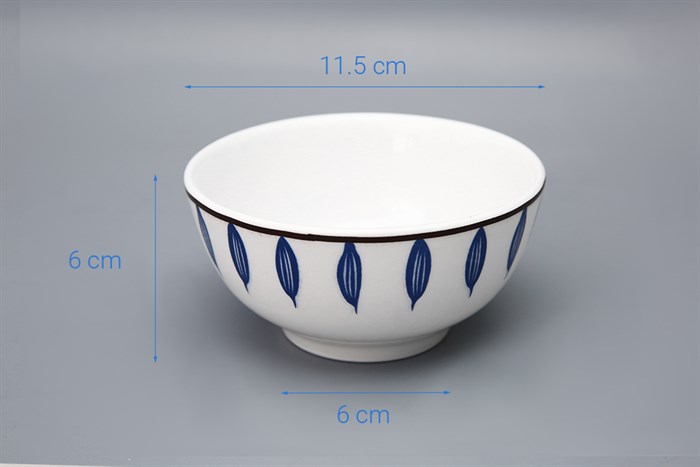 Chén cơm sứ 11.5 cm Delites SJP-1401 Màu Trắng