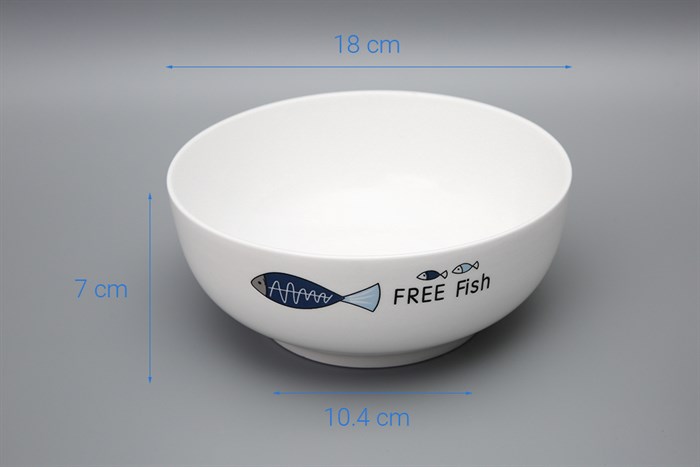 Tô canh sứ 18 cm Delites SJP-1201 Màu Trắng