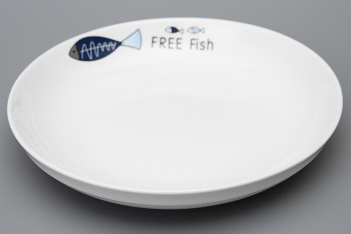 Dĩa sâu gốm sứ 18 cm Delites SJP-1202 Màu Trắng