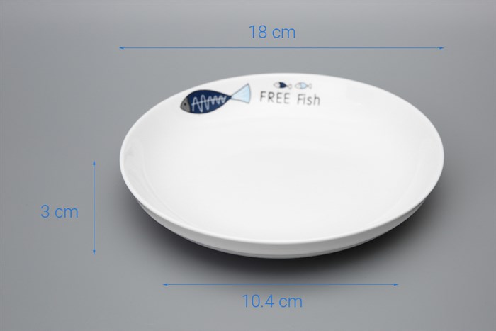 Dĩa sâu gốm sứ 18 cm Delites SJP-1202 Màu Trắng