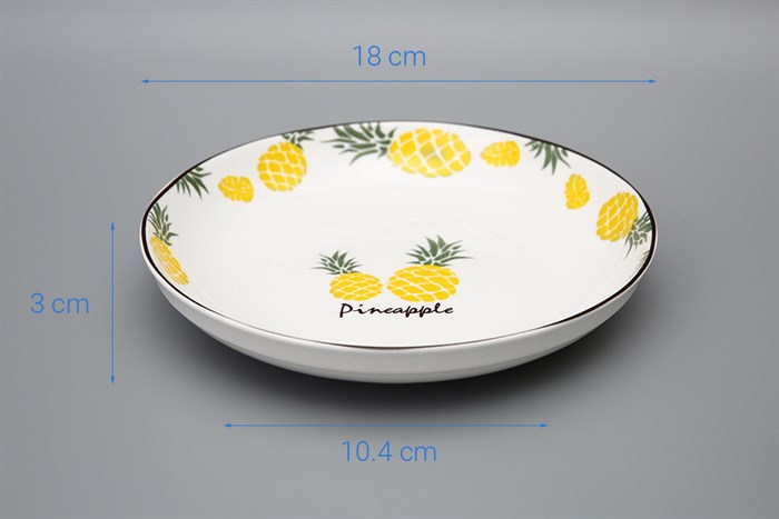 Dĩa sâu gốm sứ 18 cm Delites SJP-1302 Màu Trắng