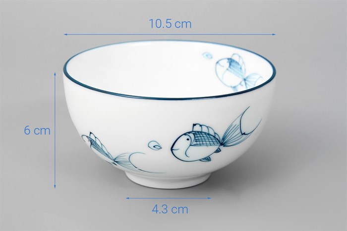 Chén cơm sứ 10.5 cm Bát Tràng UNC FB112 Màu Trắng