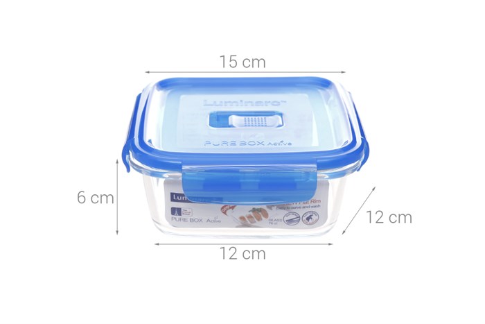 Hộp đựng thực phẩm thủy tinh 760 ml Luminarc Pure Màu Trắng