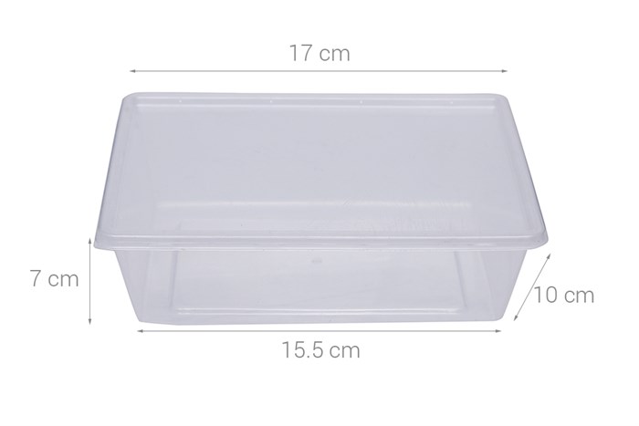 Bộ 10 hộp đựng thực phẩm nhựa 1 lít DMX Màu Trắng