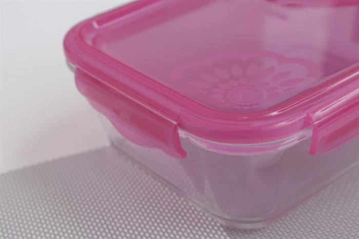 Hộp đựng thực phẩm thủy tinh 1.22 lít Luminarc Pure Dahlia Màu Hồng