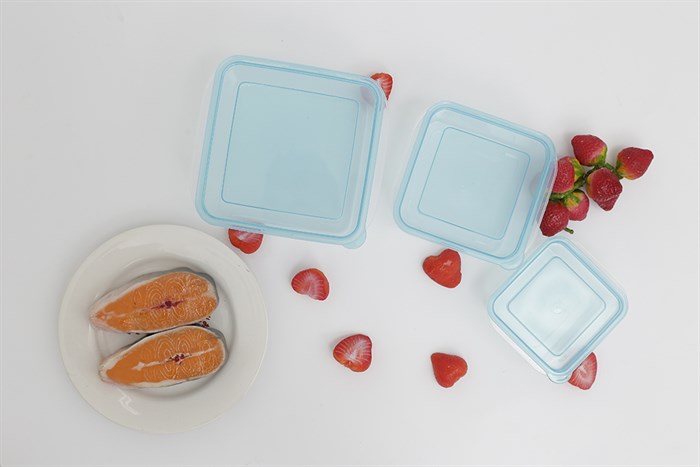 Bộ 3 hộp đựng thực phẩm nhựa Thái Lan 300 - 650 ml - 1.1 lít JCJ-H03-01 Màu Trắng