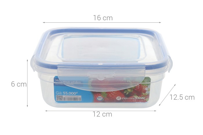 Hộp đựng thực phẩm nhựa Thái Lan 900 ml JCJ HN009 Màu Trắng