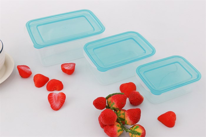 Bộ 3 hộp đựng thực phẩm nhựa Thái Lan 300 ml - 650 ml - 1.05 lít JCJ HN002-3 Màu Trắng