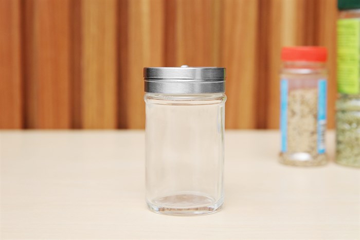 Hũ đựng gia vị thủy tinh 100 ml BHX SE-54011 Màu Bạc Inox