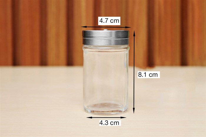 Hũ đựng gia vị thủy tinh 100 ml BHX SE-54011 Màu Bạc Inox