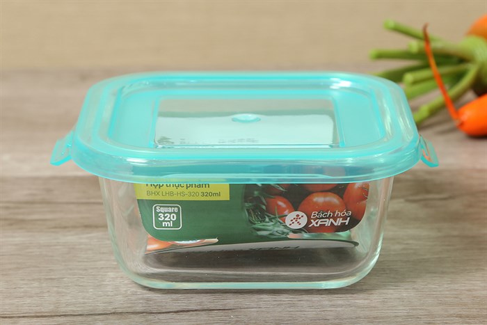 Hộp đựng thực phẩm thủy tinh 320 ml BHX LHB-HS-320 Màu Trắng