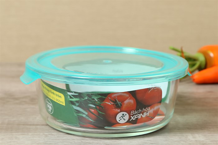 Hộp đựng thực phẩm thủy tinh 950 ml BHX LHB-HR-950 Màu Trắng