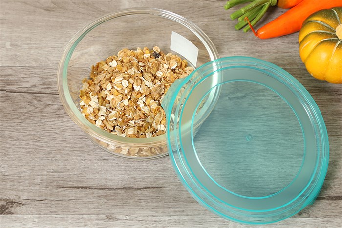 Hộp đựng thực phẩm thủy tinh 950 ml BHX LHB-HR-950 Màu Trắng