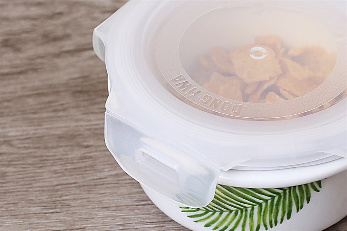 Hộp đựng cơm sứ có nắp 150 ml Donghwa BH006 Màu Xanh lá