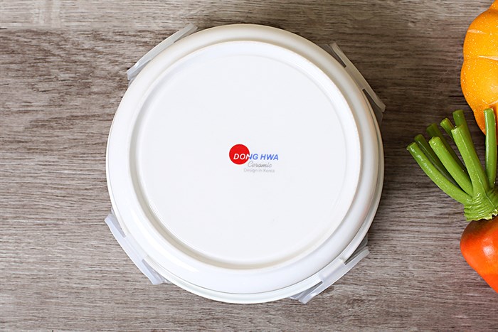 Hộp đựng cơm sứ có nắp 600 ml Donghwa BH009 Màu Xanh lá