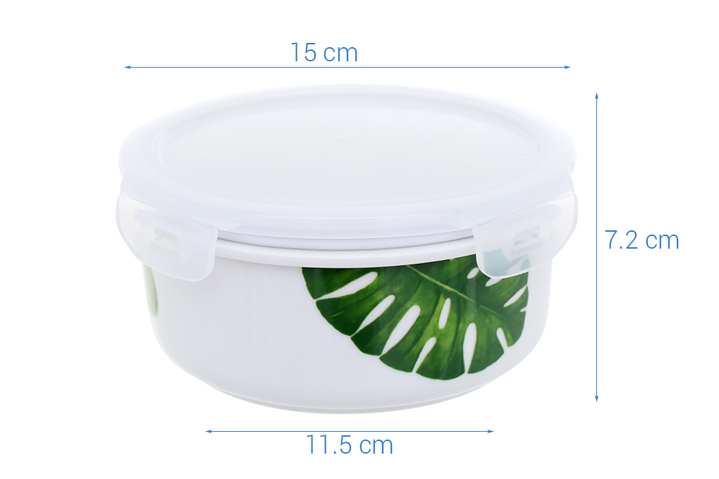 Hộp đựng cơm sứ có nắp 600 ml Donghwa BH009 Màu Xanh lá