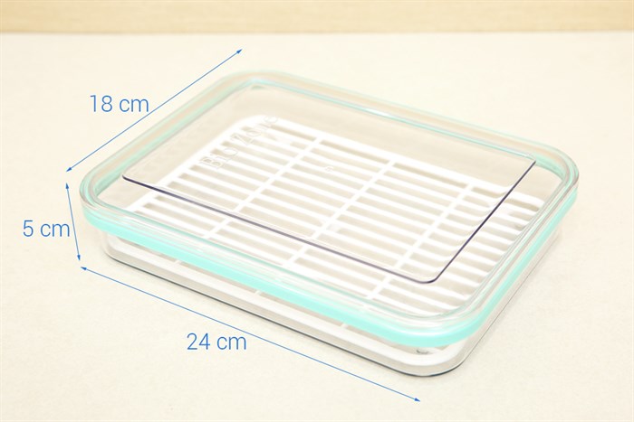 Hộp đựng thực phẩm nhựa 1.2 lít Biozone SH KB-FR1200S Màu Xanh Dương