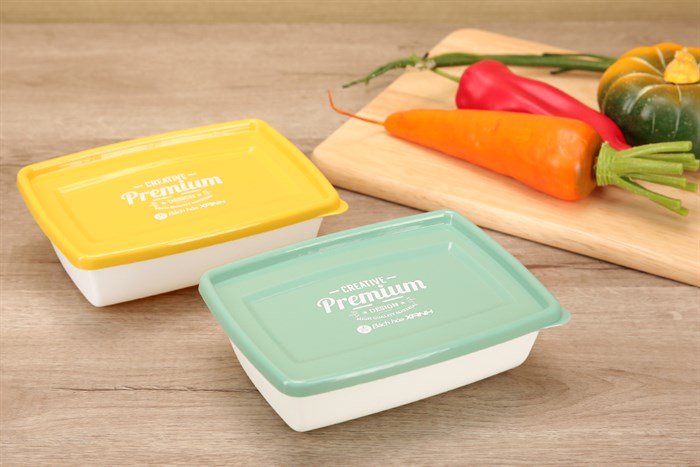 Bộ 2 hộp đựng thực phẩm nhựa Thái Lan 560 ml BHX PL-PN3432AX2-P1 Màu Trắng