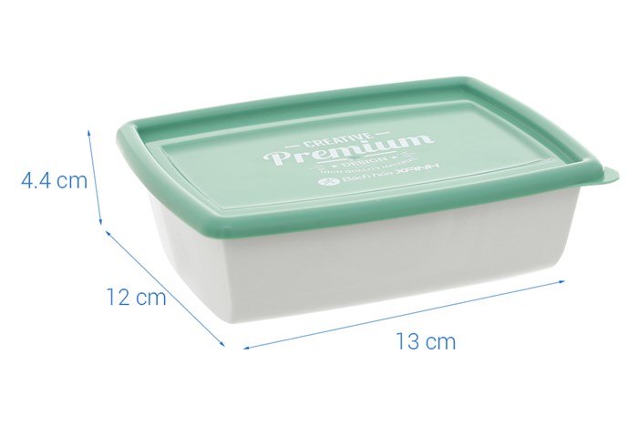 Bộ 2 hộp đựng thực phẩm nhựa Thái Lan 560 ml BHX PL-PN3432AX2-P1 Màu Trắng