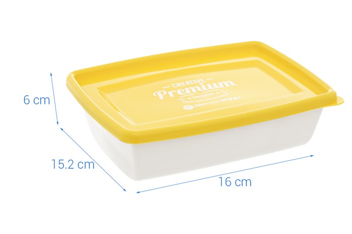 Bộ 2 hộp đựng thực phẩm nhựa Thái Lan 1 lít BHX PL-PN3433AX2-P1 Màu Trắng