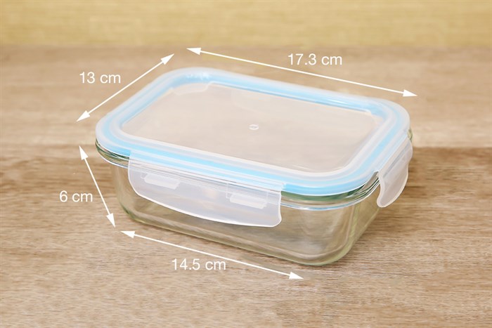 Hộp đựng thực phẩm thủy tinh 640 ml BHX IKOO-HS640RC Màu Trắng