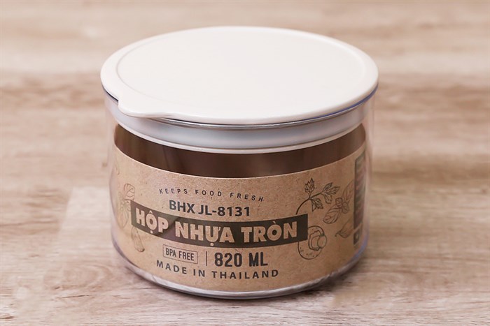 Hộp đựng thực phẩm nhựa 820 ml BHX JL-8131 Màu Trắng