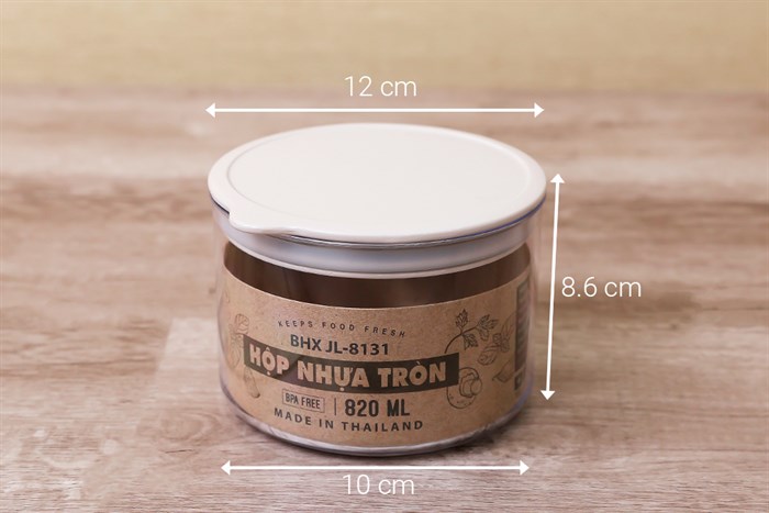 Hộp đựng thực phẩm nhựa 820 ml BHX JL-8131 Màu Trắng