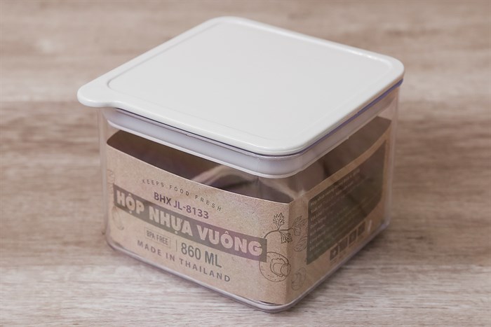 Hộp đựng thực phẩm nhựa 860 ml BHX JL-8133 Màu Trắng