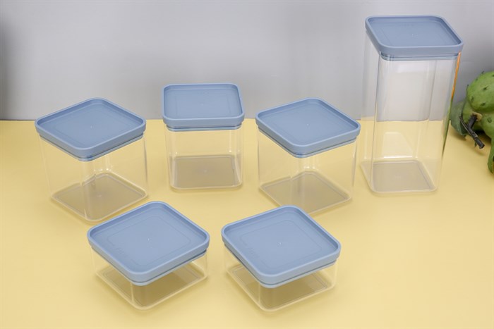 Bộ hộp nhựa Fitis FS-01E1 6 cái Màu Trắng - Xanh