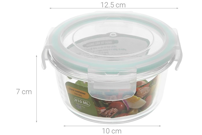 Hộp đựng thực phẩm thủy tinh Hommy TW410RD Màu Xanh lam