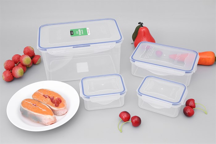 Bộ 4 hộp đựng thực phẩm nhựa Biozone SH KB-CO4PO4 Màu Trắng